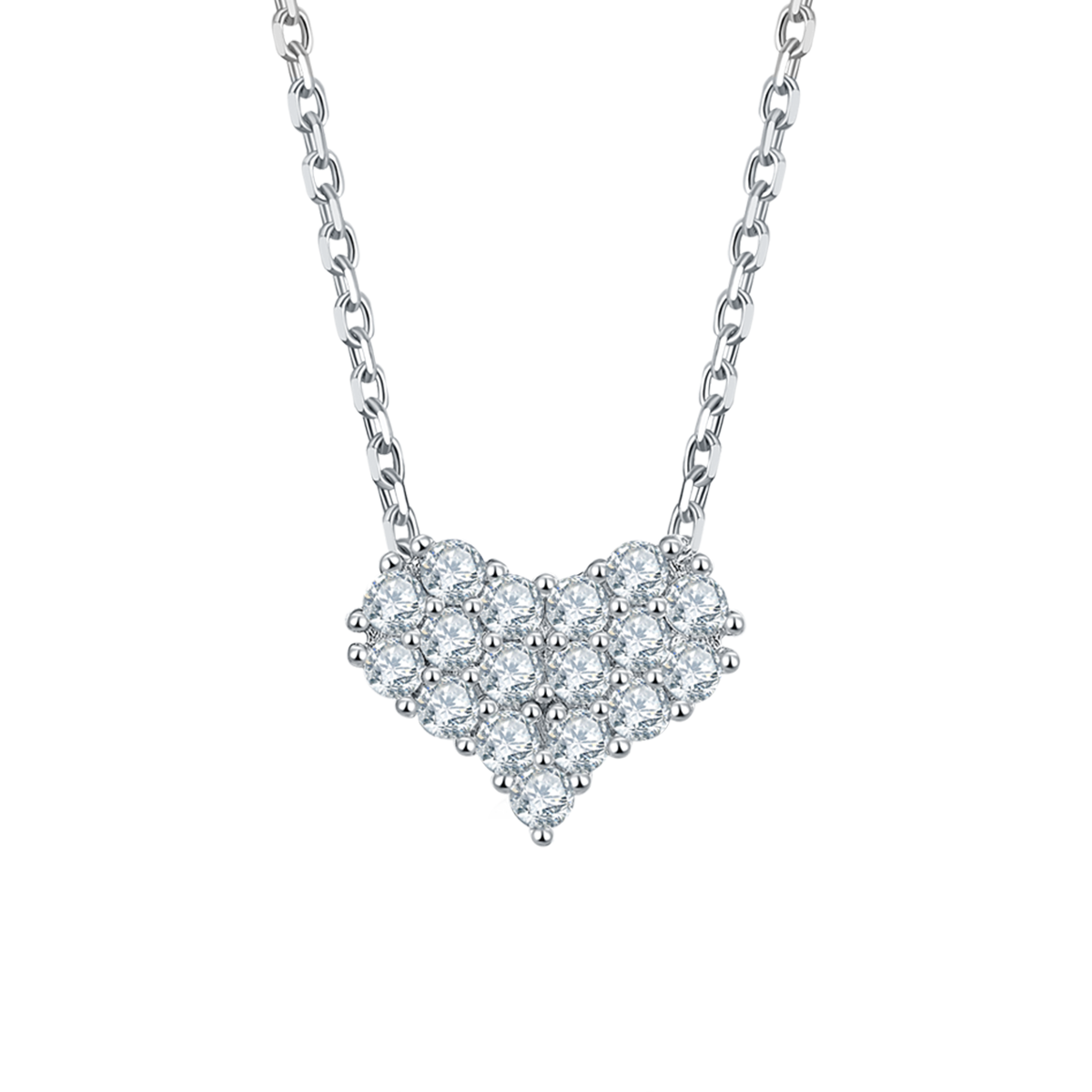 Moissanite Love at First Sight Pendant, Earrings & Bracelet Set in Sterling Silver#7