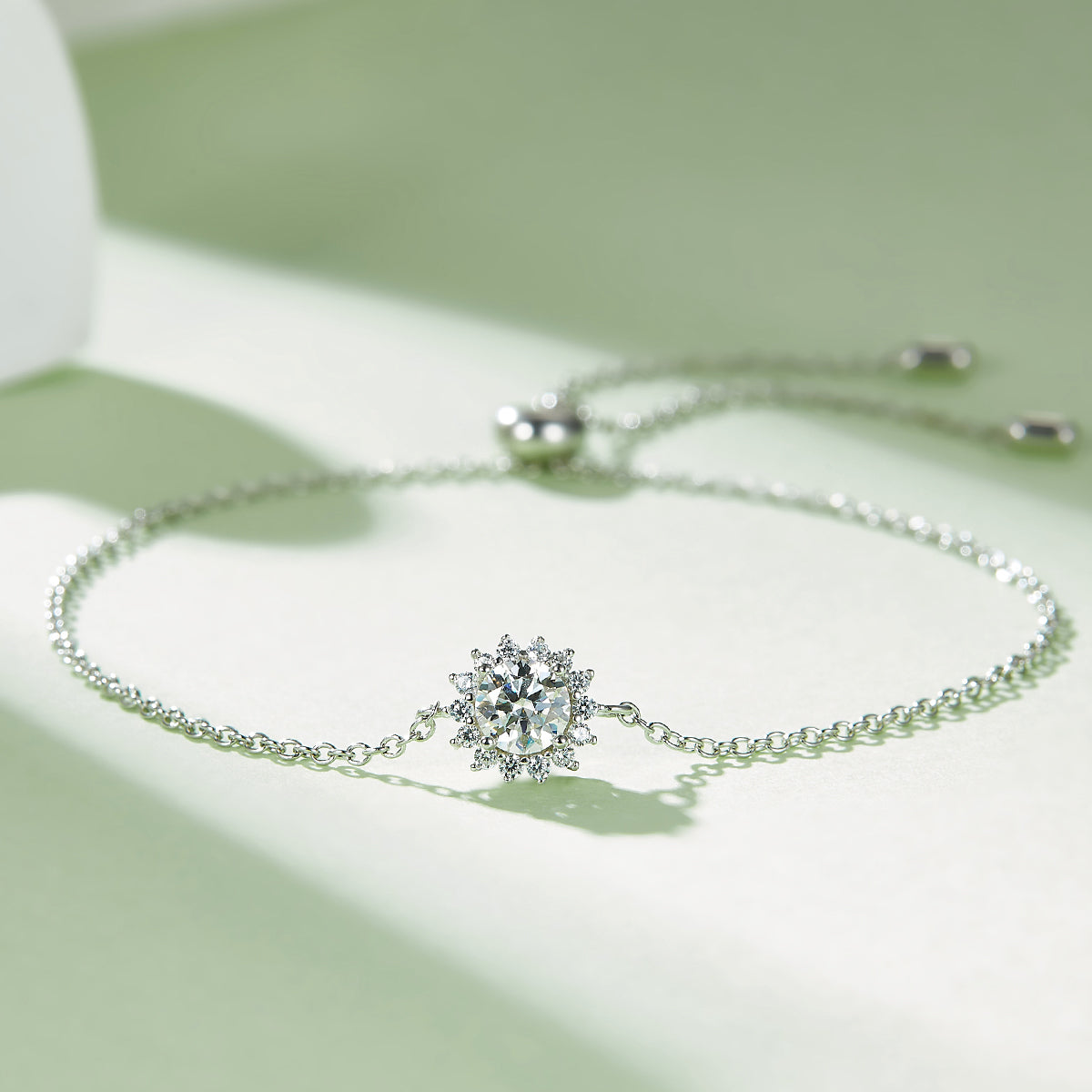 Moissanite Sunflower Pendant & Stud Earrings Set in White Gold Plated Sterling Silver#10