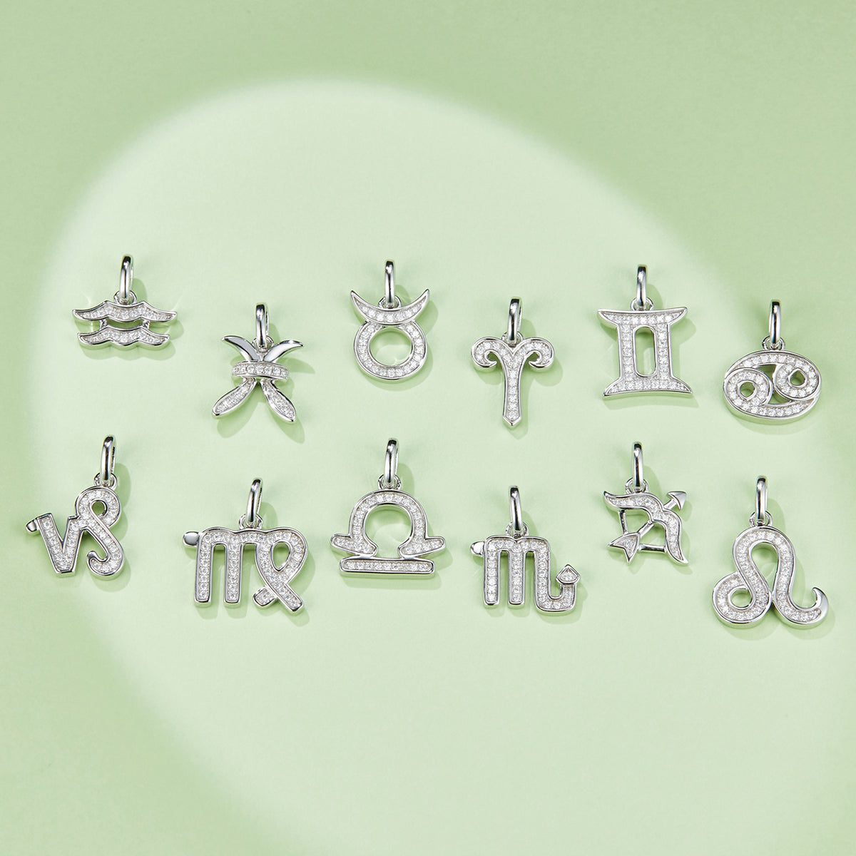 Moissanite Scorpio Zodiac Necklace in Sterling Silver#6