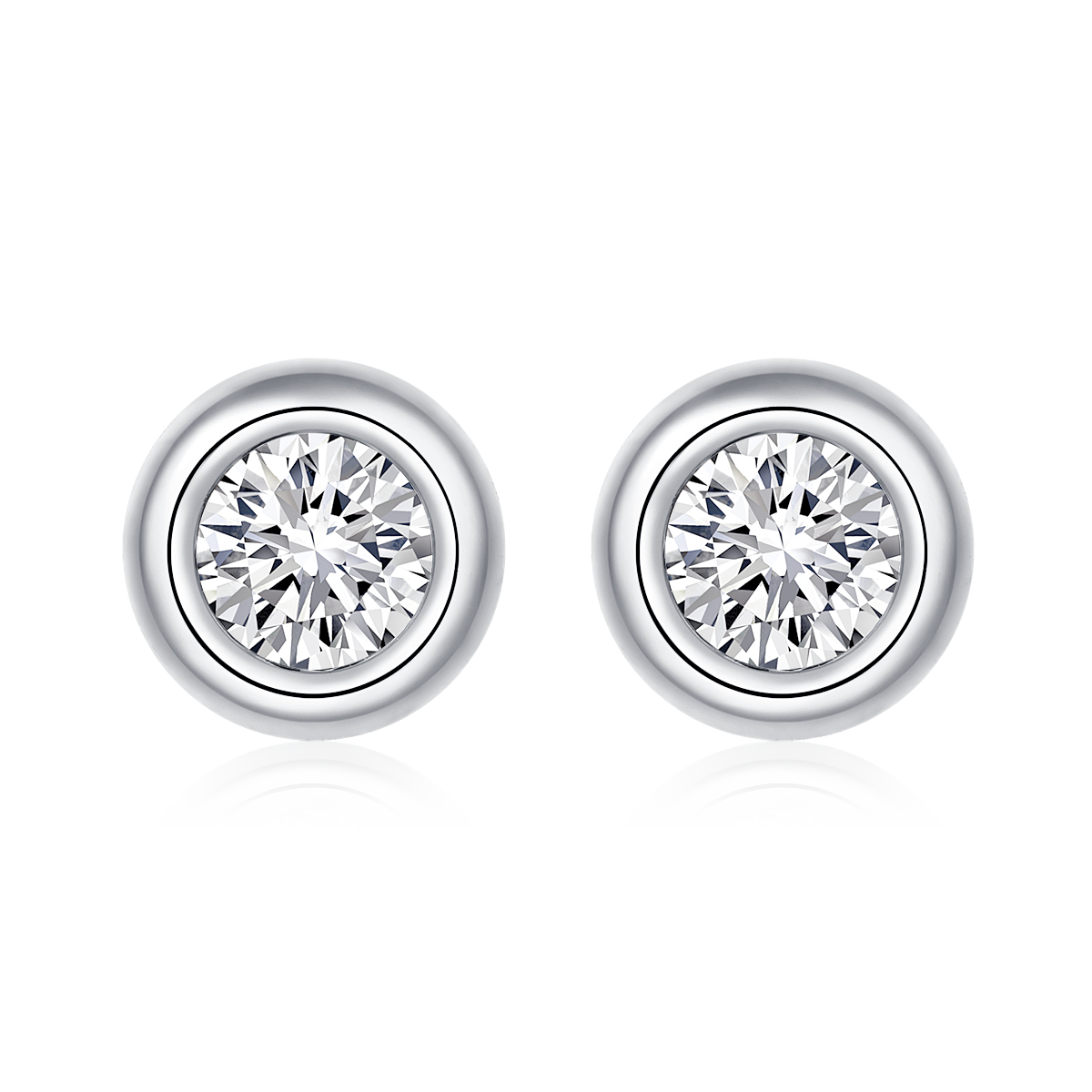 Moissanite Bubble Pendant, Earrings & Bracelet Set in White Gold Plated Sterling Silver#5