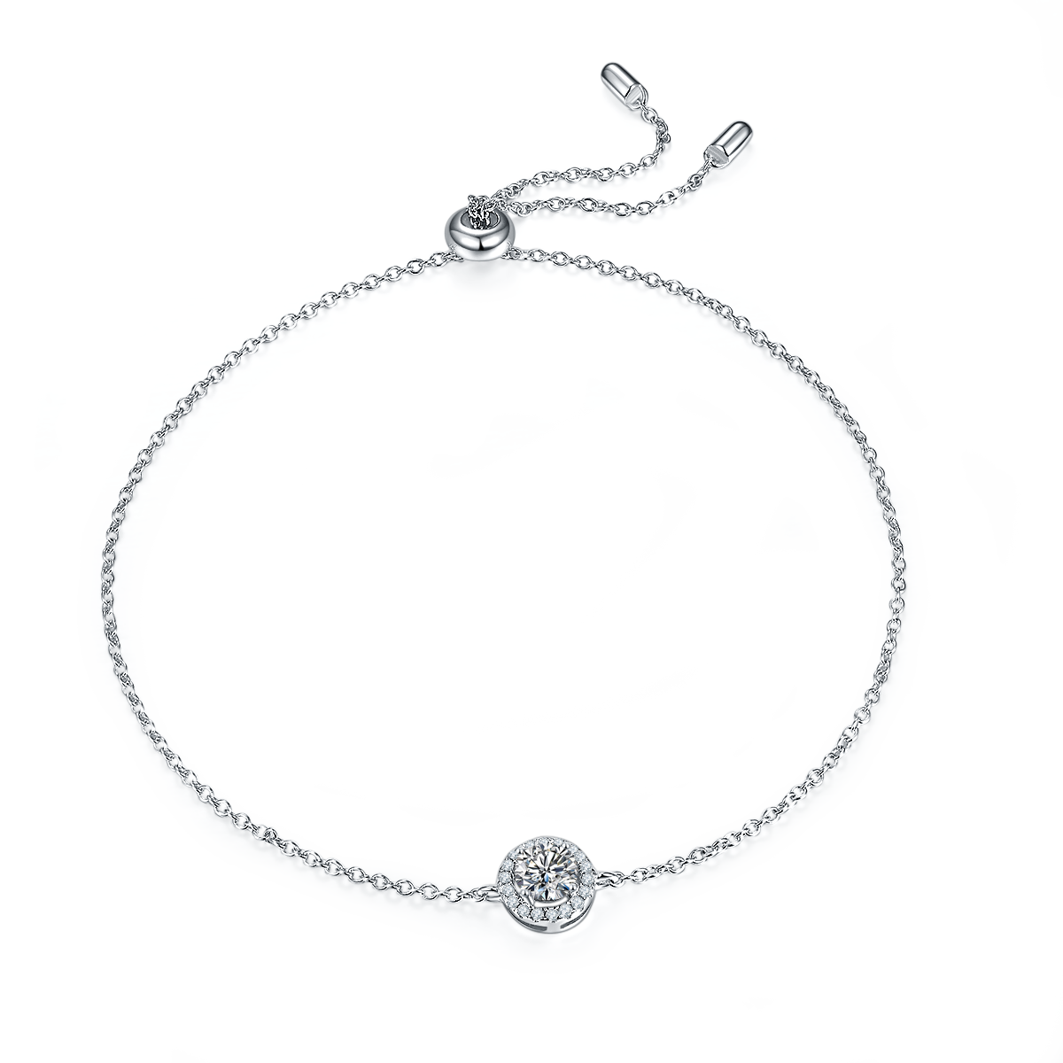 Bezel Set Moissanite Luxury Pendant & Stud Earrings Set in White Gold Plated Sterling Silver#2