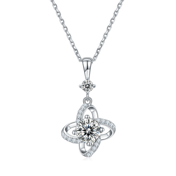 1.0 CT Moissanite & Colored Gemstone Windmill Necklace & Earrings Set in White Gold Plated Sterling Silver#0