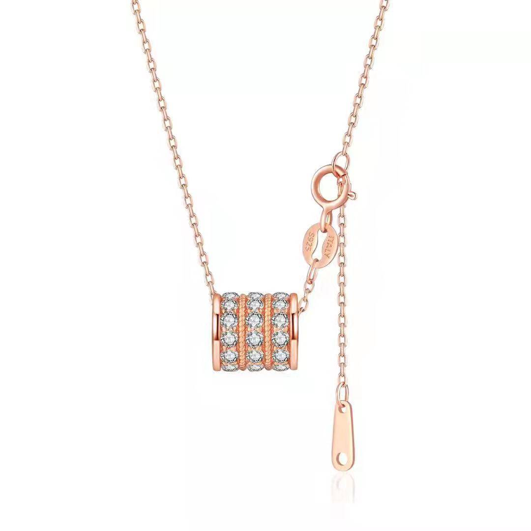 1.38 CT Moissanite Hourglass Necklace in White Gold Plated Sterling Silver#1