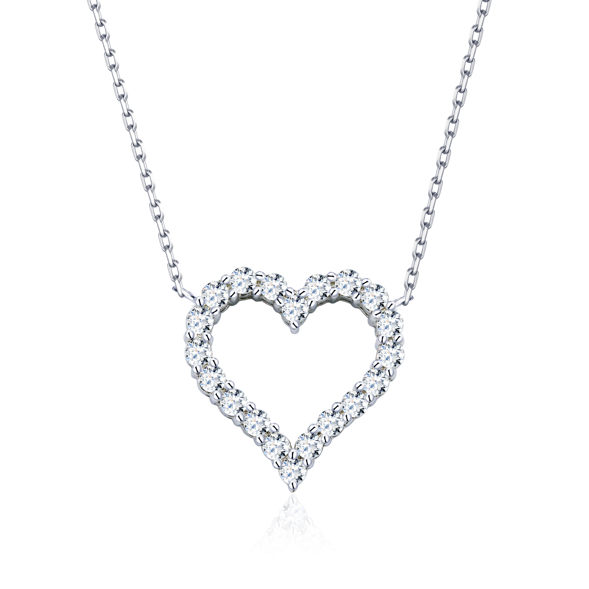 Moissanite Love at First Sight Pendant, Earrings & Bracelet Set in Sterling Silver#3