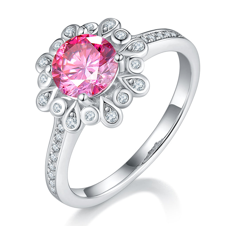 1.0 CT D Color Moissanite Ethereal Gown Ring in White Gold Plated Sterling Silver#2