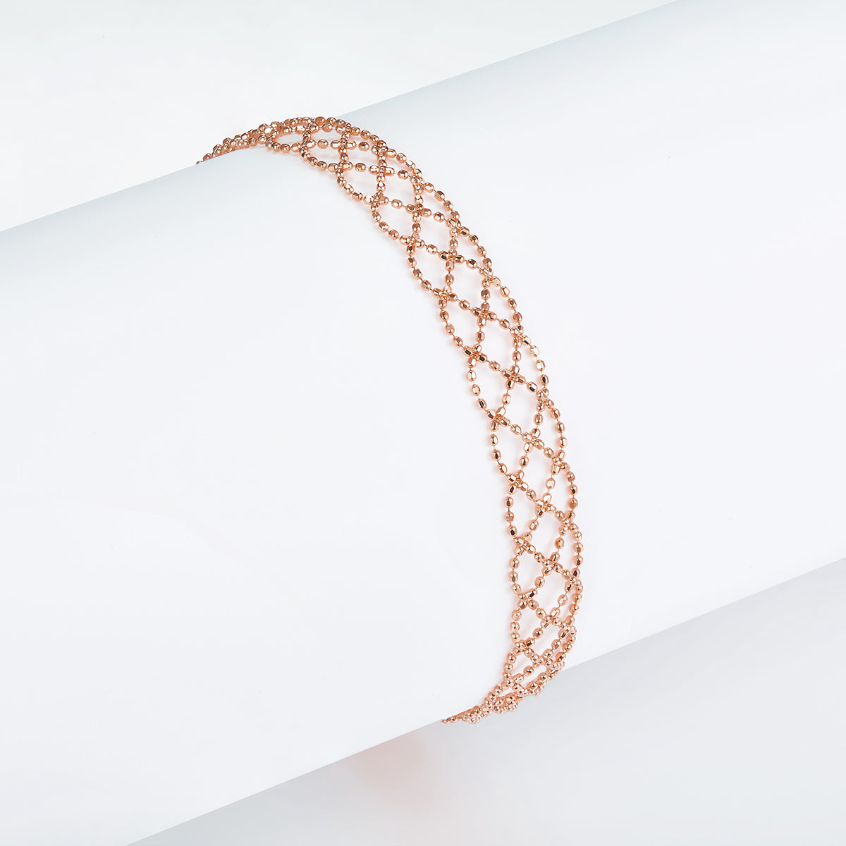 Italian Woven Lace Bracelet in 18K Yellow Gold Plated Sterling Silver#2