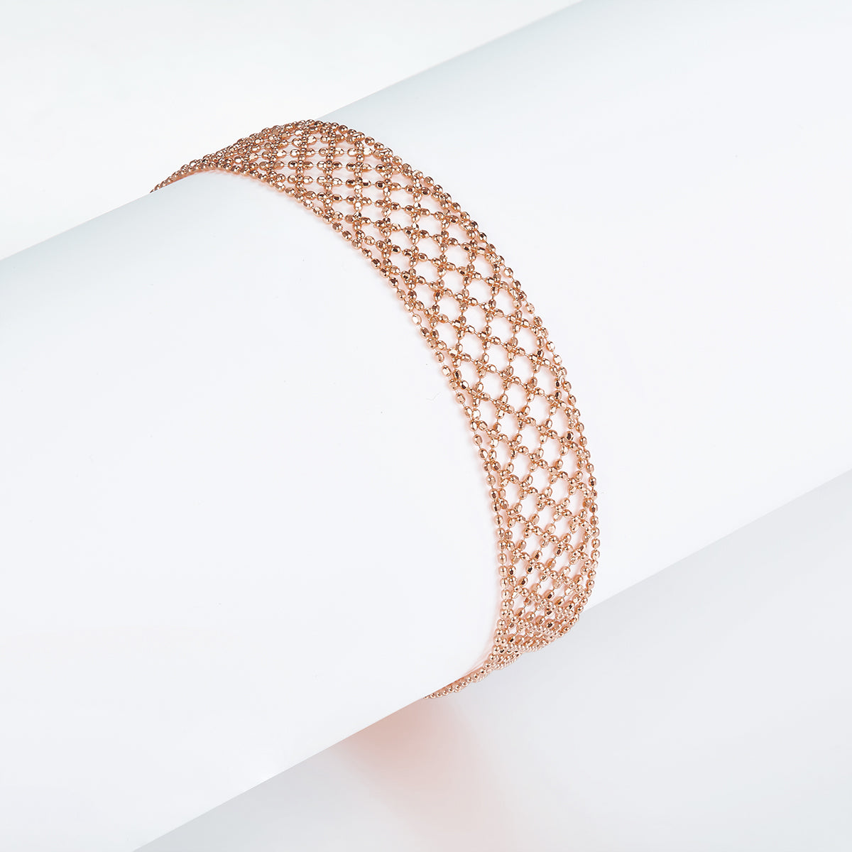 Italian Woven Lace Bracelet in 18K Yellow Gold Plated Sterling Silver#2
